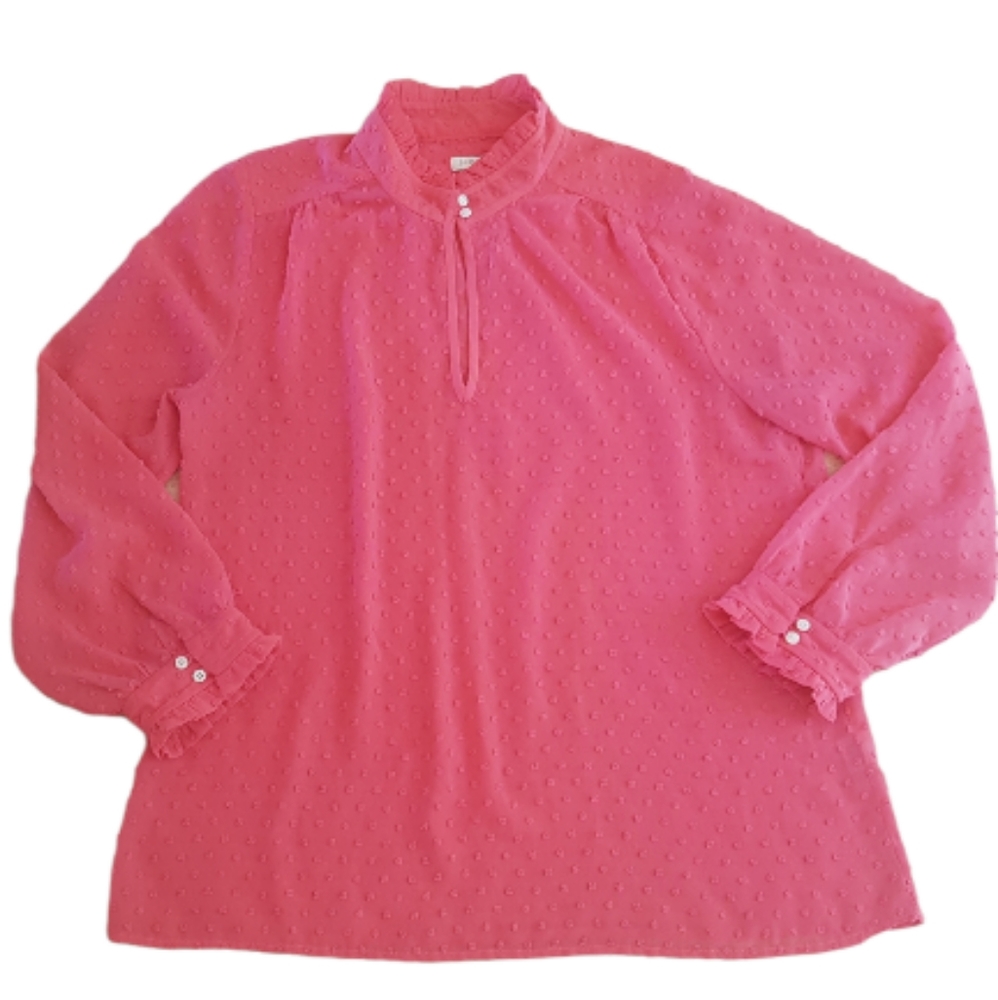 J. Crew- Chiffon Ruffle Blouse